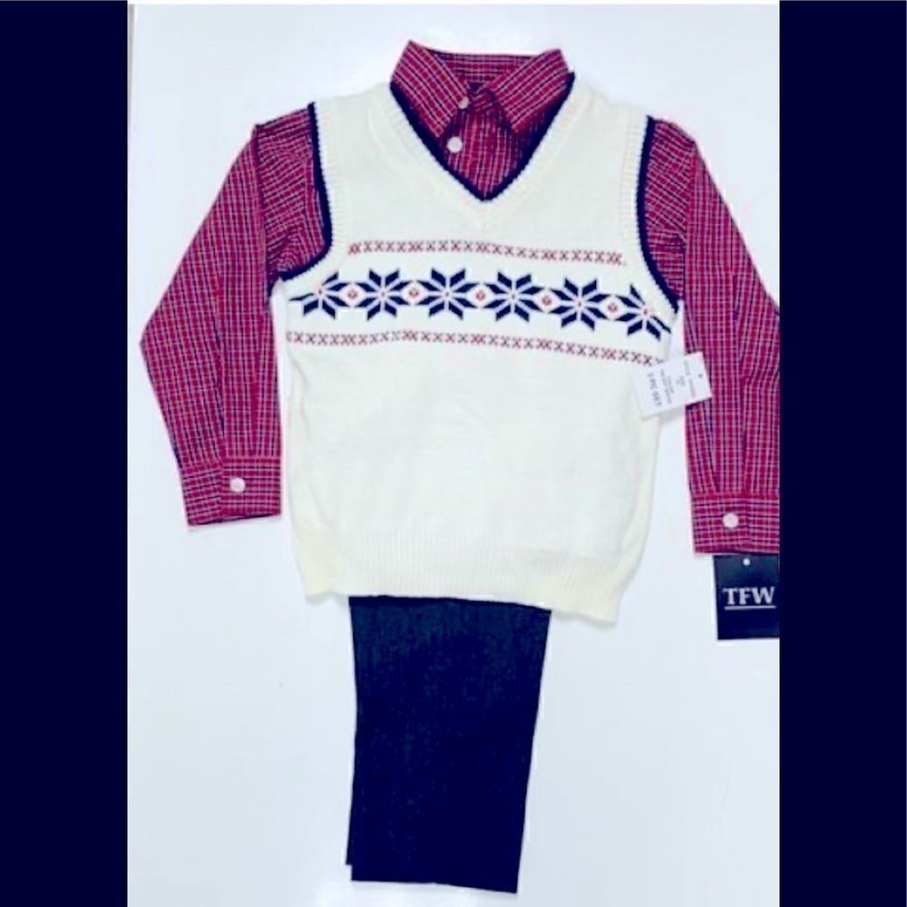 TFW Boys  3 pieces  Dress sets super cute Size 4 T